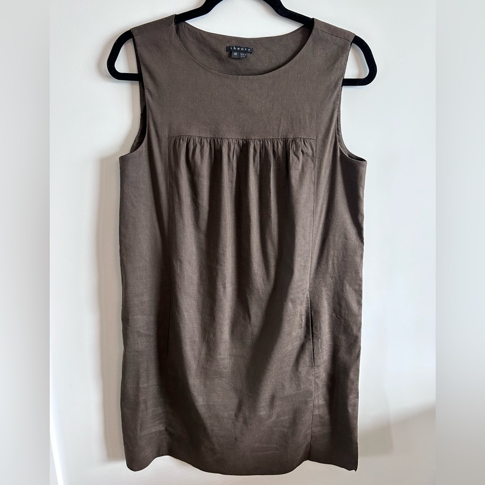 Linen Theory shift dress, size 10